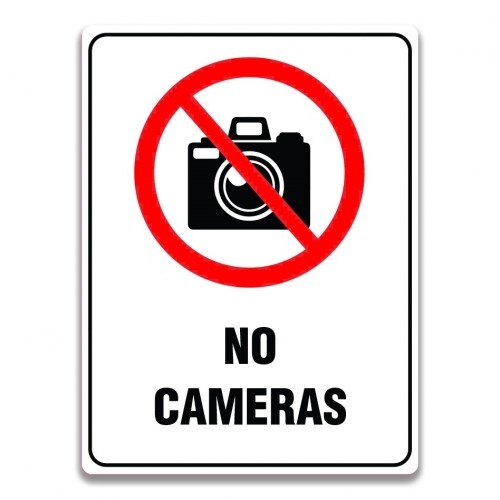 Indicator NO CAMERAS SIGN, Sticker autocolant