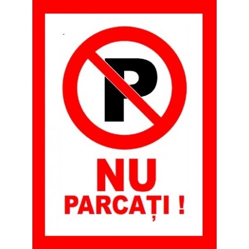 Indicator Nu parcati v1, Sticker autocolant