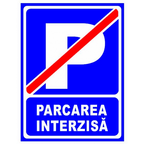 Indicator Parcari interzise, Sticker autocolant