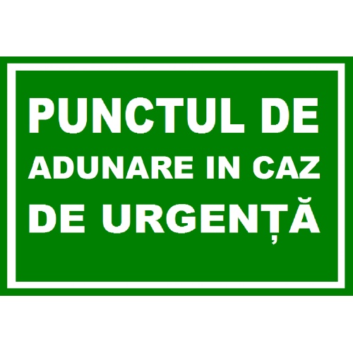 Indicator Pentru punctul de adunare in caz de urgenta, Sticker autocolant