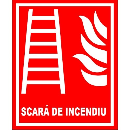Indicator Pentru scara de incendiu, Sticker autocolant