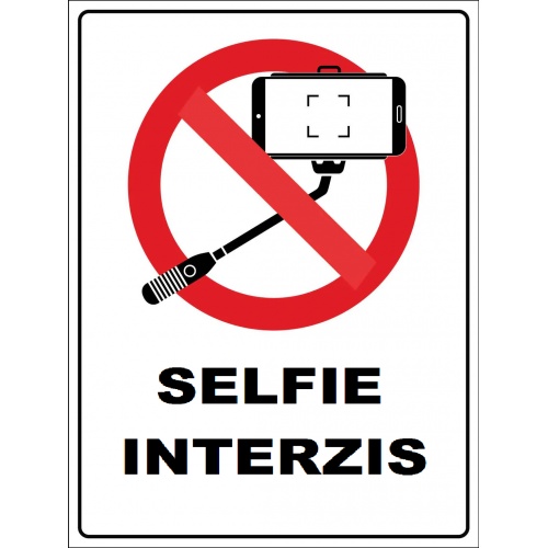 Indicator Pentru selfie interzis, Sticker autocolant