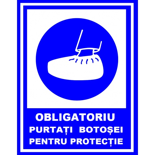 Indicator Placute obligatoriu purtati botosei pentru protectie, Sticker autocolant