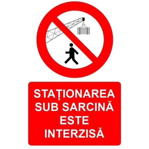 Indicator Stationarea sub sarcina este interzisa indicator de interzicere, Sticker autocolant