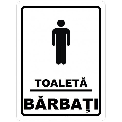 Indicator Toaleta pentru barbati, Sticker autocolant
