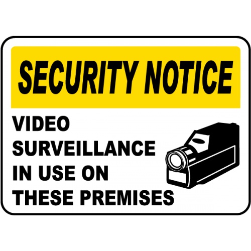 Indicator Video Surveillance In Use Sign, Sticker autocolant