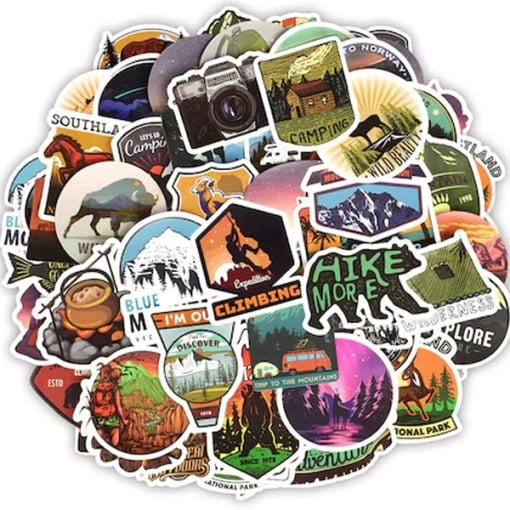 Set stickere 50 bucati, Calatorii in jurul lumii