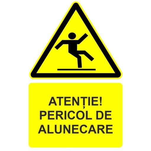 Indicator Atentie pericol de alunecare indicator de avertizare, Sticker autocolant