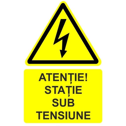 Indicator Atentie statie sub tensiune indicator de avertizare, Sticker autocolant