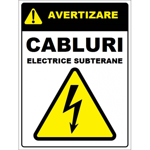 Indicator De avertizare pentru cabluri electrice subterane, Sticker autocolant