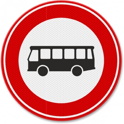 Indicator de circulatie inchis pentru autobuz, Sticker autocolant