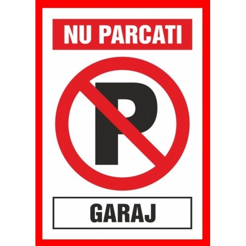 Indicator Nu parca garaj, Sticker autocolant