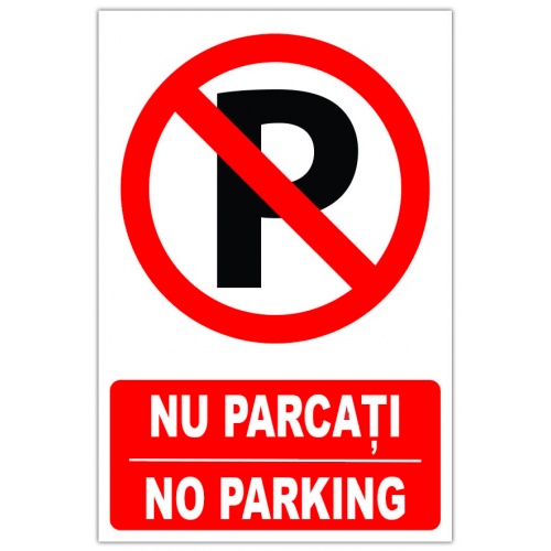 Indicator Nu parcati no parking, Sticker autocolant