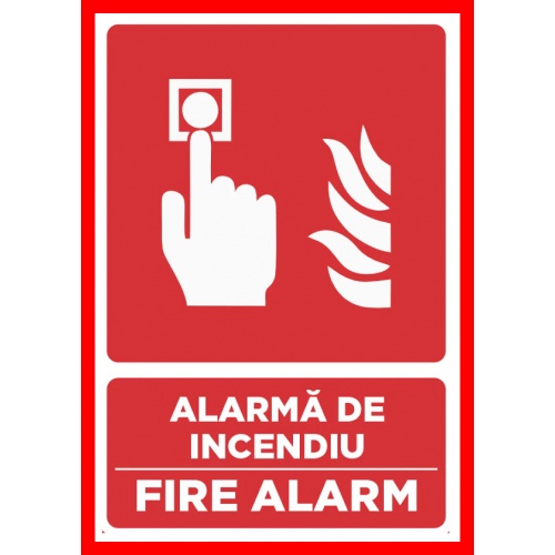 Indicator Pentru alarma de incendiu fire alarm, Sticker autocolant