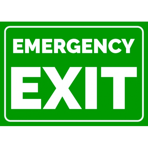 Indicator Pentru emergency exit, Sticker autocolant