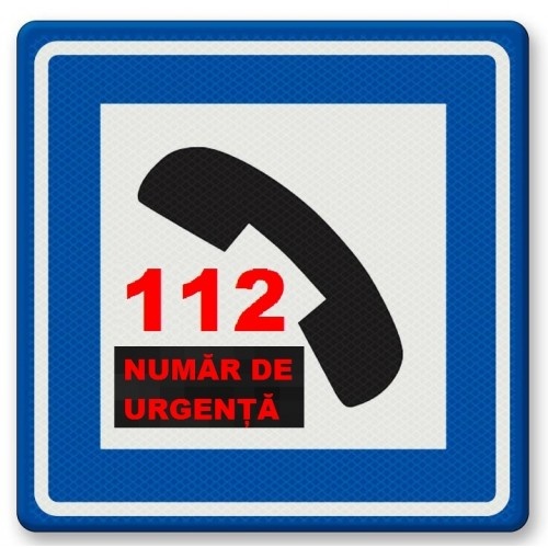 Indicator pentru numarul de urgenta, Sticker autocolant