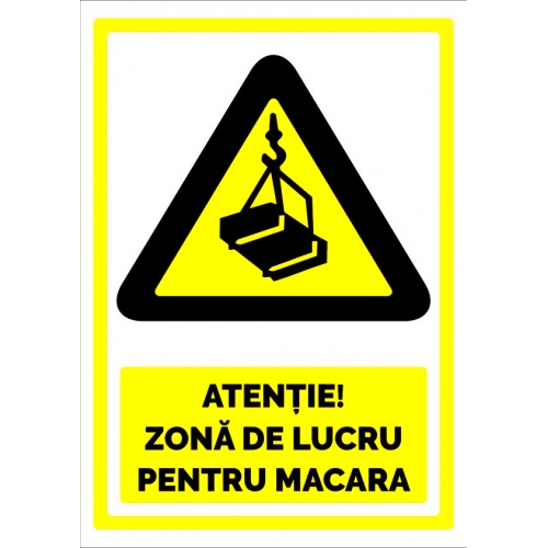 Indicator Semn pentru zona de lucru pentru macara, Sticker autocolant