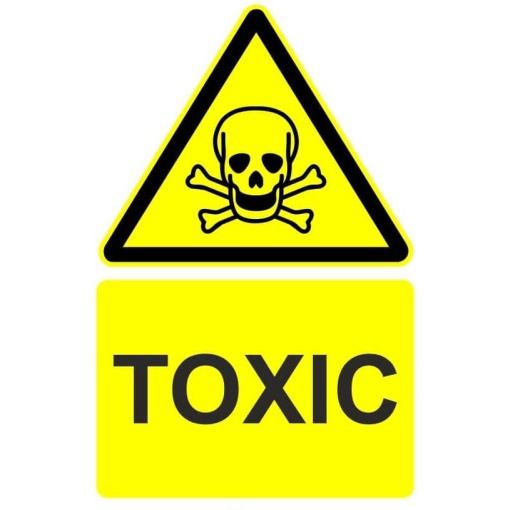 Indicator Toxic indicator de avertizare, Sticker autocolant