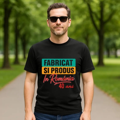 Tricou 40 ani Model: Fabricat și produs în România 40 ani | Bărbat