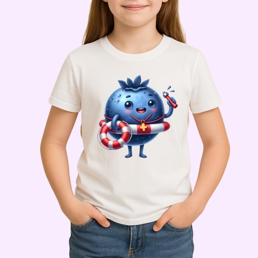 Tricou Afine amuzant de vara salvamar, Fructe, Copii | Dama