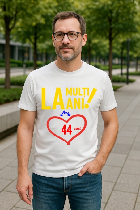 Tricou Cadou 44 ani - Cadou aniverasare Barbat