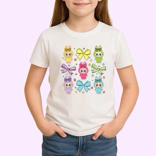 Tricou Labubu fundite colorate, Unisex Dama si Barbat | Copii