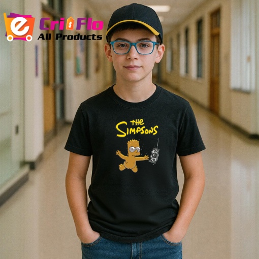 Tricou Simpson bart ca bebelus parodie dupa coperta nevermind, Copii | Dama | Barbat , tricou negru