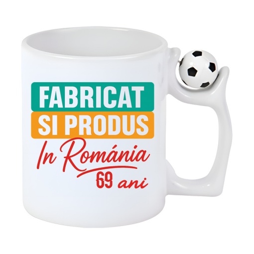 Cană Cadou 69 ani - Cadou Unic - Fabricat și produs în România pentru Vârsta de 69 ani