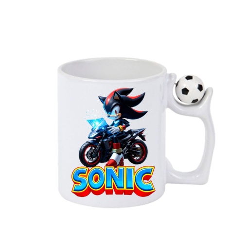 Cana cu Sonic Shadow pe motocicleta - Viteza Intunecata