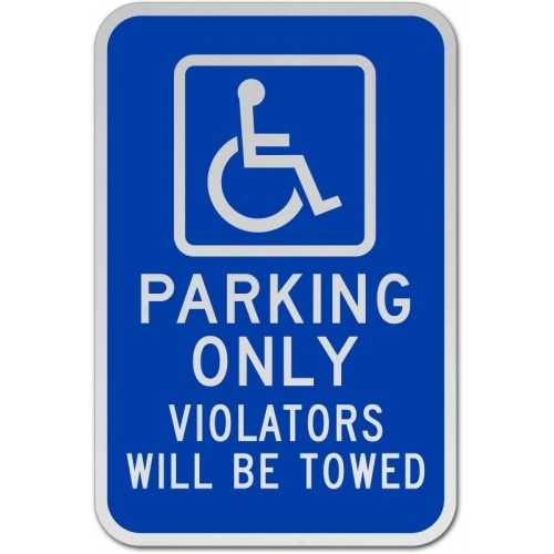 Indicator Accessible Parking Only Sign, Sticker autocolant