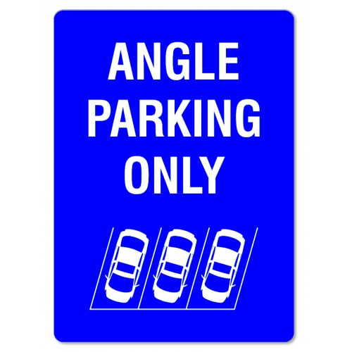Indicator Angle Parking Only Sign, Sticker autocolant