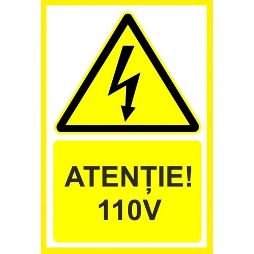 Indicator Atentie 230v v1, Sticker autocolant