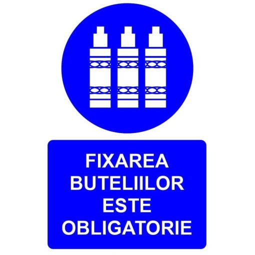 Indicator Fixarea buteliilor este obligatorie indicator de obligativitate, Sticker autocolant