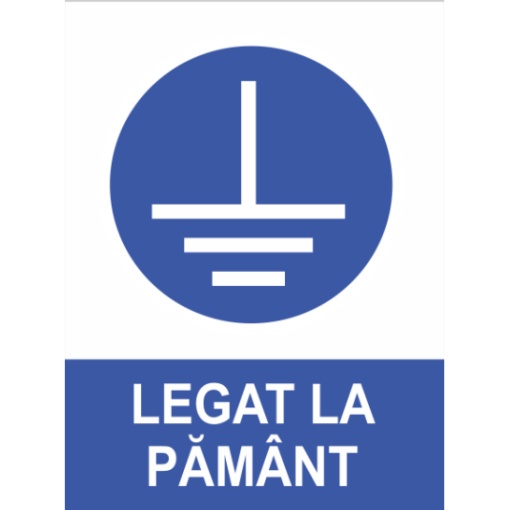 Indicator Legat la pamant 2, Sticker autocolant