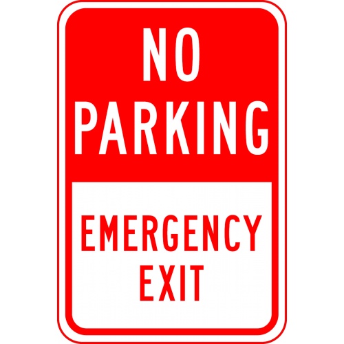 Indicator No parking emergency exit signs, Sticker autocolant