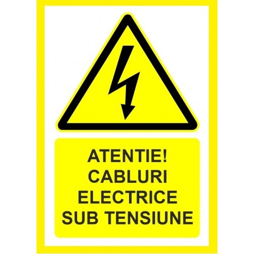 Indicator Pentru cabluri electrice sub tensiune, Sticker autocolant