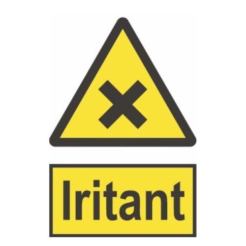 Indicator protectia muncii iritant, Sticker autocolant