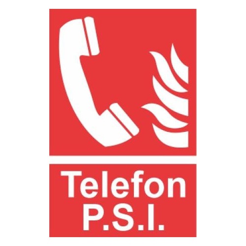 Indicator protectia muncii telefon PSI, Sticker autocolant