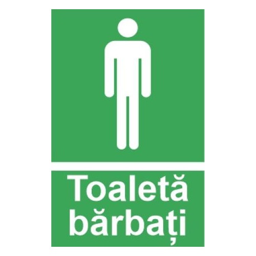 Indicator protectia muncii toaleta wc barbati, Sticker autocolant