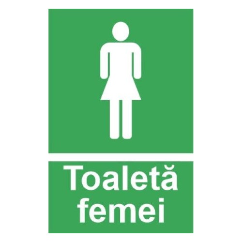 Indicator protectia muncii toaleta wc femei, Sticker autocolant