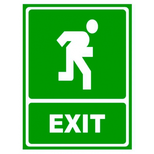 Indicator Semn pentru exit, Sticker autocolant