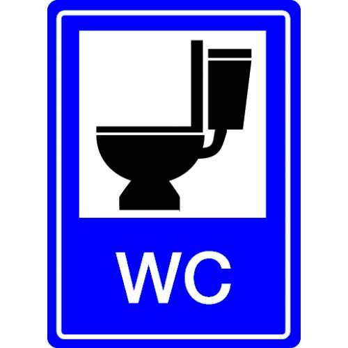 Indicator Semn wc v1, Sticker autocolant