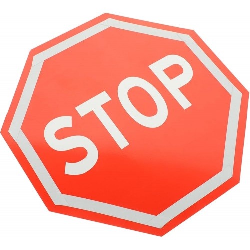 Indicator Stop v1, Sticker autocolant