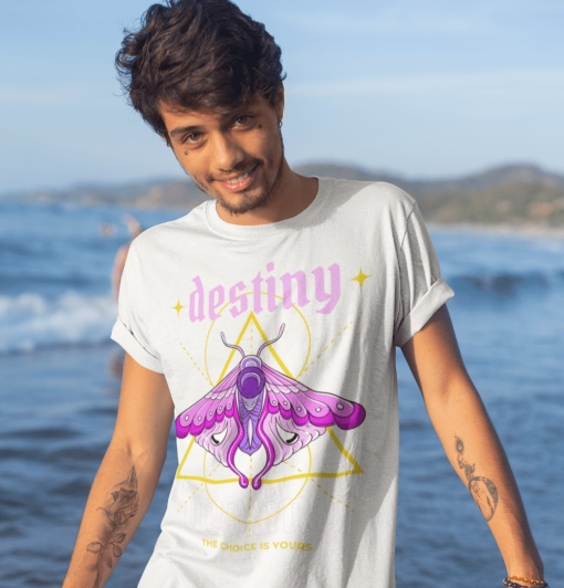 Tricou barbati Streetwear - Destiny - din bumbac, personalizat - Cadou