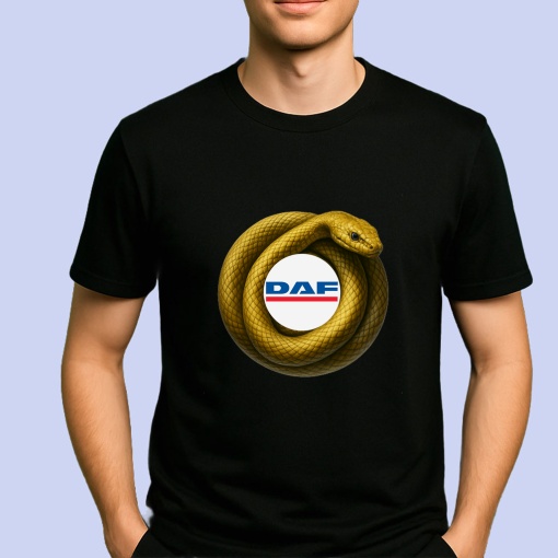 Tricou Daf Sarpe Galben Asteptand Sa Atace | Unisex Dama si Barbat