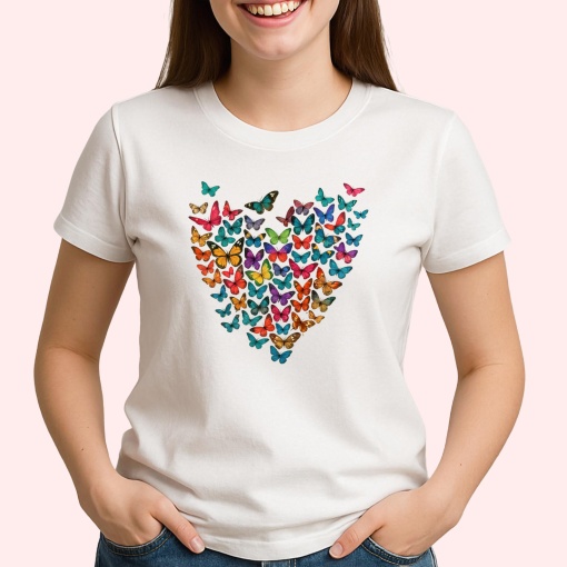 Tricou Fluturi In forma de inima - Copii | Dama | Barbat