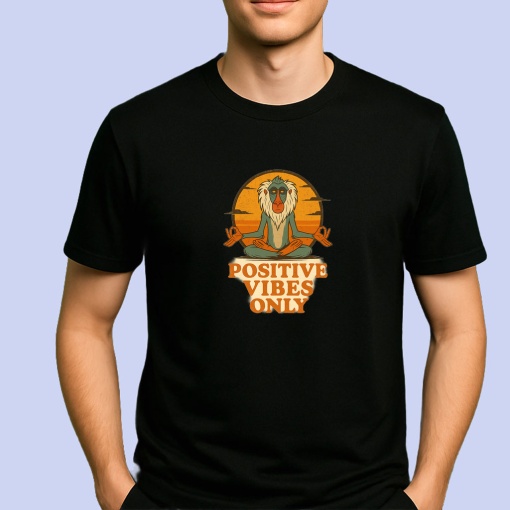 Tricou Positive vibes only Negru, Copii | Dama | Barbat