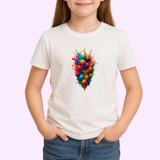 Tricou Simley Emojy tip bilute colorate - Copii | Dama | Barbat