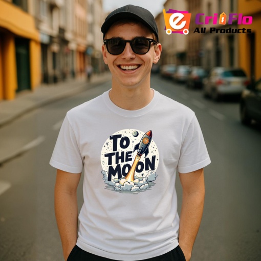 Tricou to the moon bitcoin rocket, pana la luna racheta bitcoin, Copii | Dama | Barbat