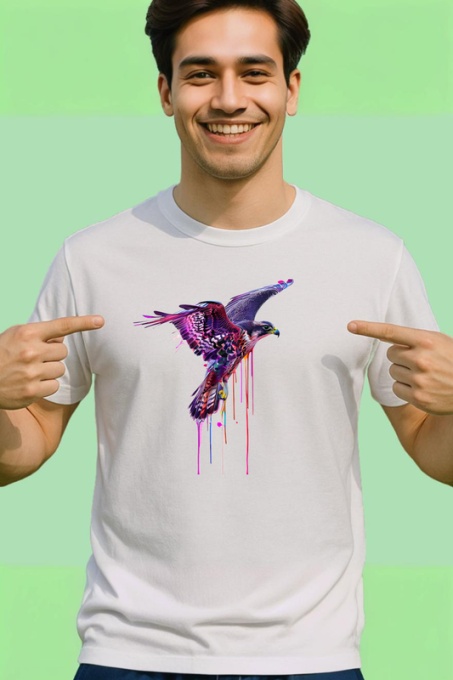 Tricou Vultur in zbor in stil pop art fundal alb Copii | Dama | Barbat